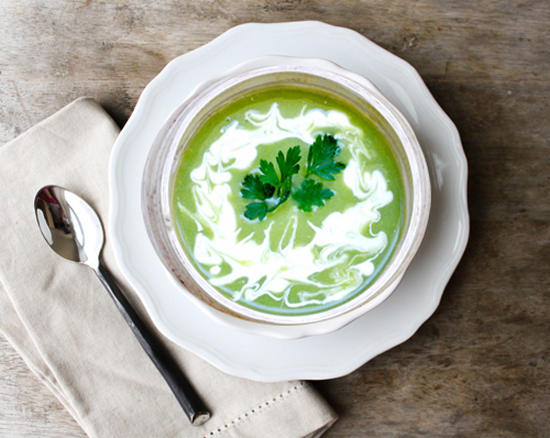Green and White Soup